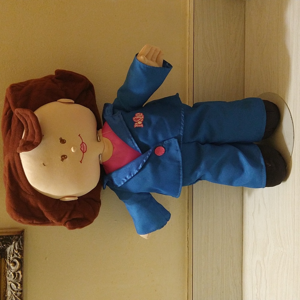 Vintage 1997 Rosie O'Donnell 17" Tyco Plus Doll with Doll Stand